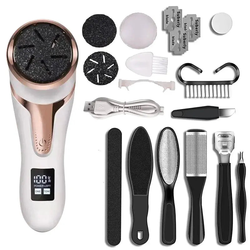 Electric Pedicure Tools Foot Care File Leg Heels Remove Hard Cracked Dead Skin Callus Remover Feet Foot Files Clean Care Machine beautifina.com