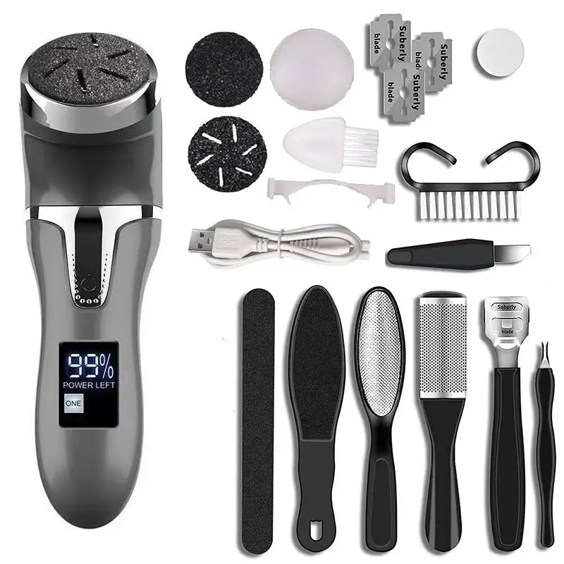 Electric Pedicure Tools Foot Care File Leg Heels Remove Hard Cracked Dead Skin Callus Remover Feet Foot Files Clean Care Machine beautifina.com