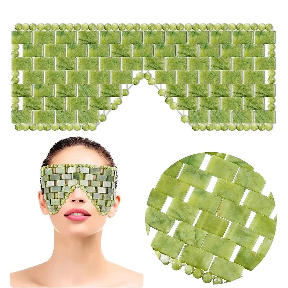 Cooling Jade Eye Mask Massager Natural Jade Eye Mask Eye Eye for Eye Relax Sleep Massager Mask Tools Mask Care Stone Face Sleep beautifina.com