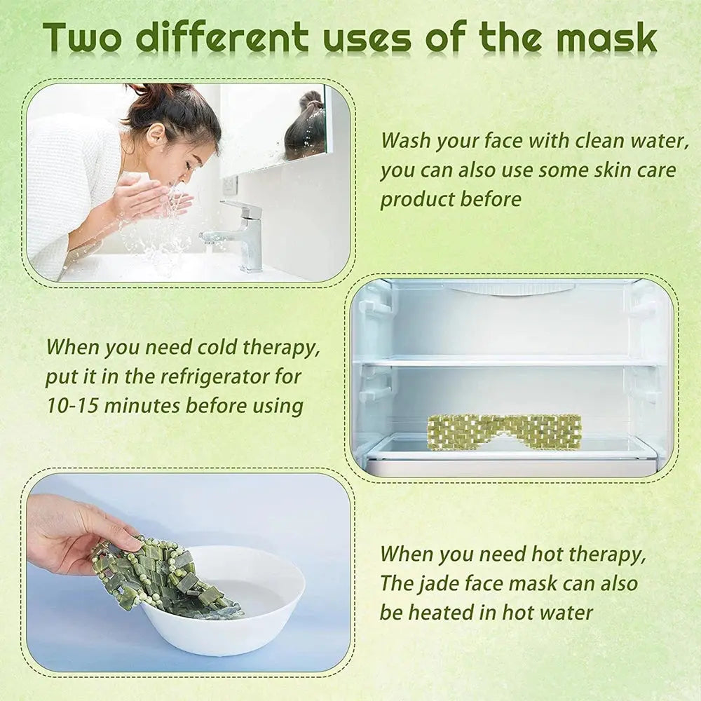 Cooling Jade Eye Mask Massager Natural Jade Eye Mask Eye Eye for Eye Relax Sleep Massager Mask Tools Mask Care Stone Face Sleep beautifina.com