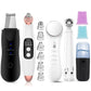 Ultrasonic Skin Scrubber+Blackhead Remover Electric Pore Cleaner+Nano spray Face Steamer+facial massager instrument+Eye beauty beautifina.com