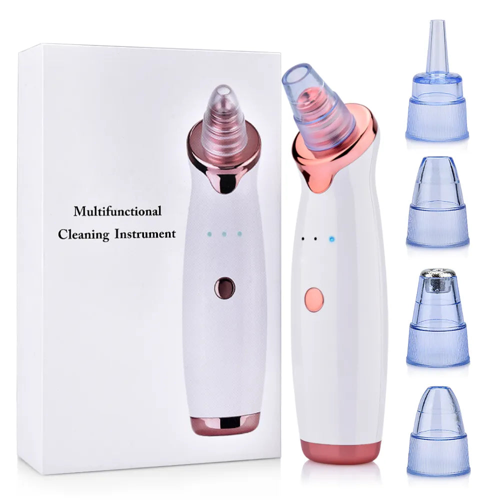 Electric Facial Blackhead Remover Vacuum Pore Cleaner Acne Cleanser Black Spots Removal Face Nose Deep Cleaning tools beautifina.com