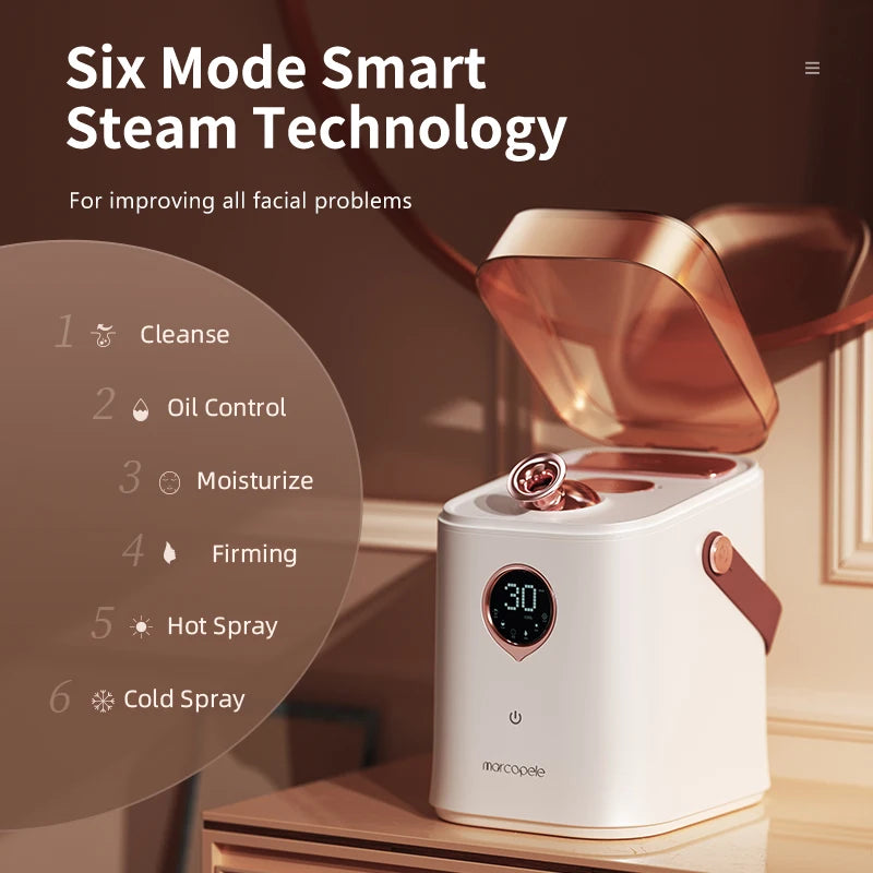 Nano Ionic Face Steamer Deep Clean Moisturizing Steaming Face Skin Care Hot Cold Sprayer Facial Steamer Spa Care Sauna Sprayer beautifina.com