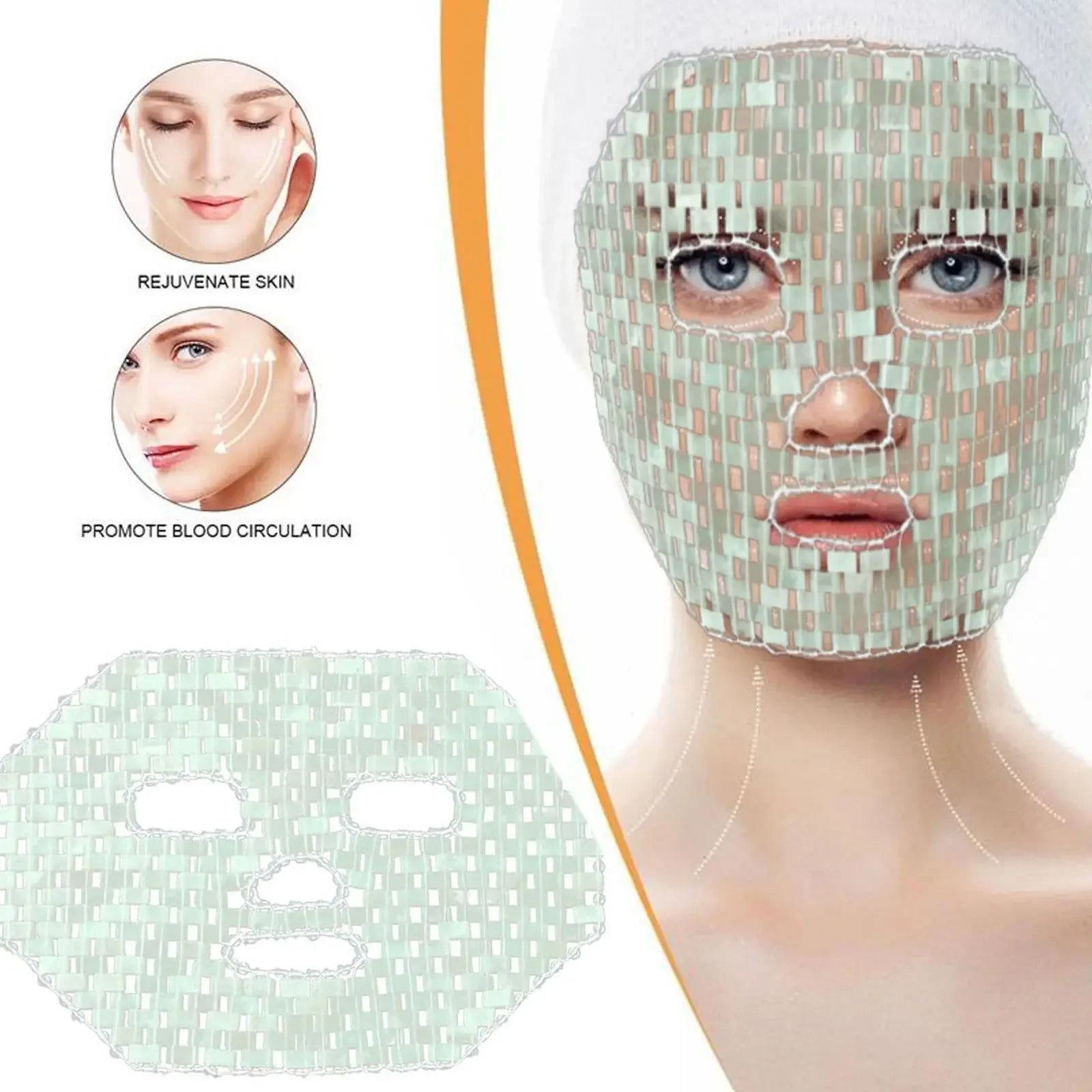 Natural Jade Stones Anti-Aging Mask Facial Pain Soothing Therapy Sleeping Masks Face Skin Care Massage Cooling Beaty Tool Mask beautifina.com