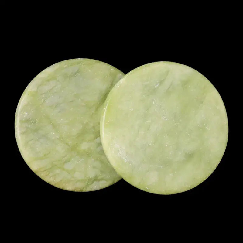 2pcs Natural Jade Eye Patches Face Beauty Skincare Massager Cooling/hot Therapy Eye Massage Stone Anti Wrinkle Puffiness Tool beautifina.com