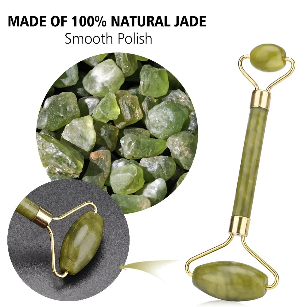 Double Head Jade Facial Massage Roller beautifina.com